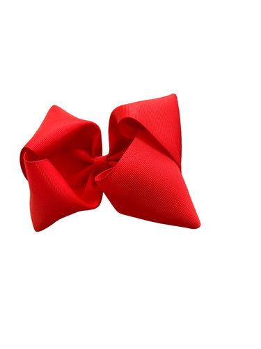 Red solid color Hair bow / moño rojo