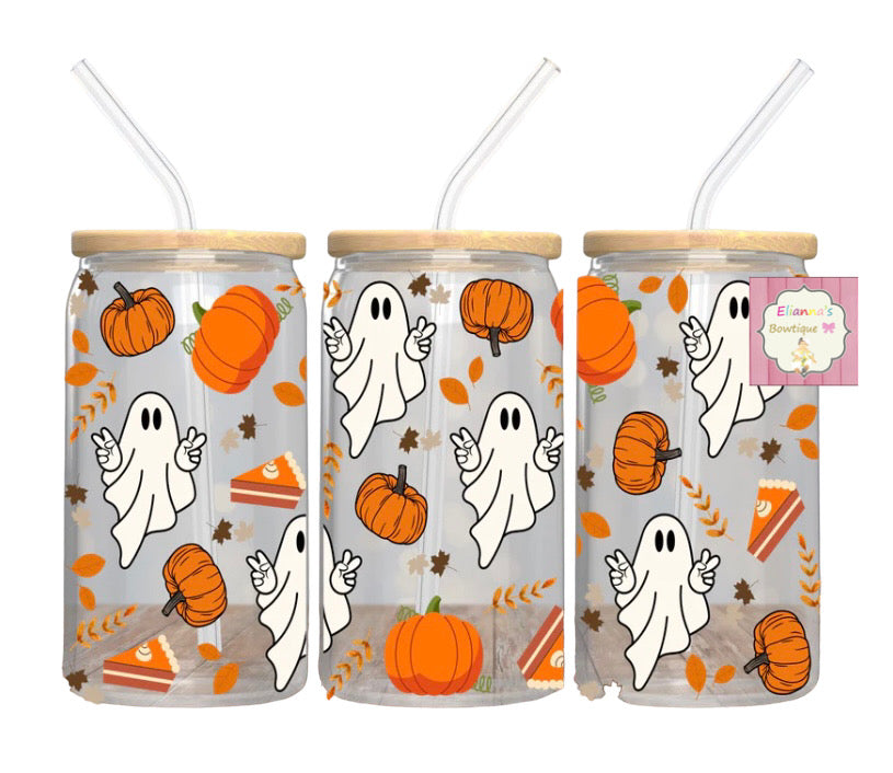 Fall pumpkin libby cup / vasos/ halloween/ ghost