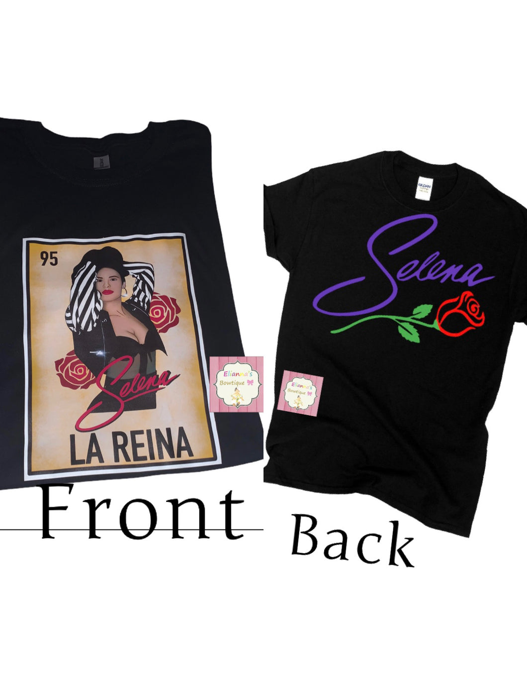 Selena shirt front and back/como la flor