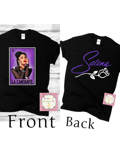 Selena shirt front and back/como la flor