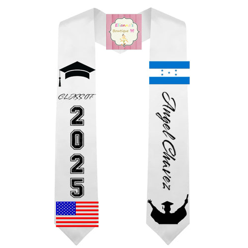 Custom Graduation Sash / custom/ 2025/honduras / usa