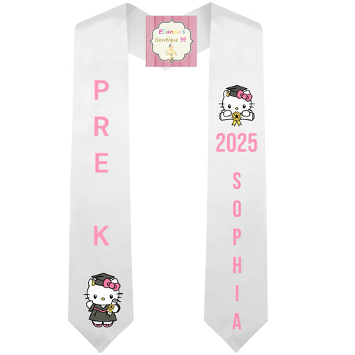 Kids hello kitty Graduation Sash / custom/ 2025