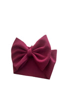 Load image into Gallery viewer, Burgundy solid color baby headwrap/ headband