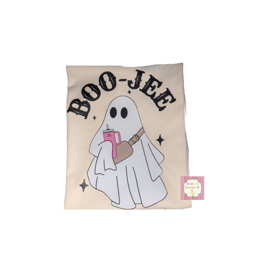 Boojee ghost shirt/halloween/ pink