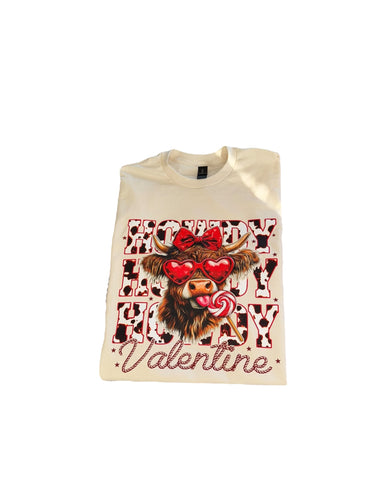 Western Valentine's Day shirt / howdy valentine/ highland cow