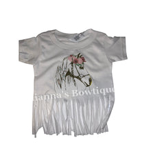 Cargar imagen en el visor de la galería, horses T-shirt/ caballos/ floral/mommy and me/fringe/cowgirl