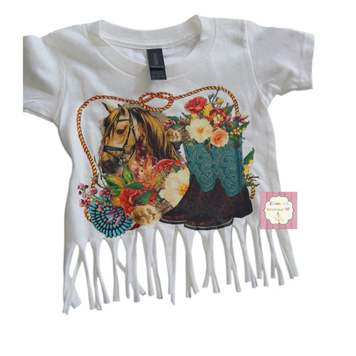 Fringe horse shirts/mommy and me shirts / caballos