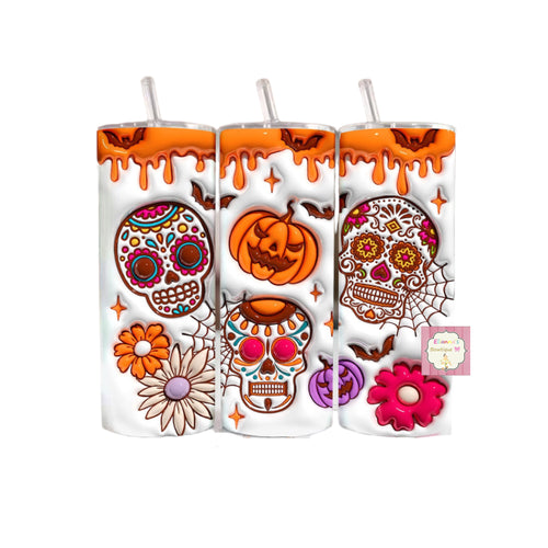 Sugar Skull  Tumbler Cup/vasos/dia de muertos