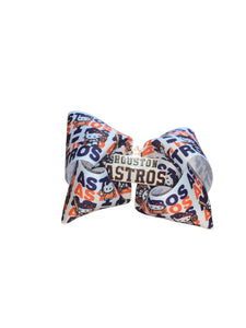 Houston astros hair bow/ hello kitty