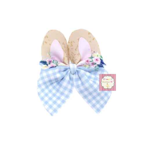 Easter bunny hair bow/ clip bow/ bunny ears