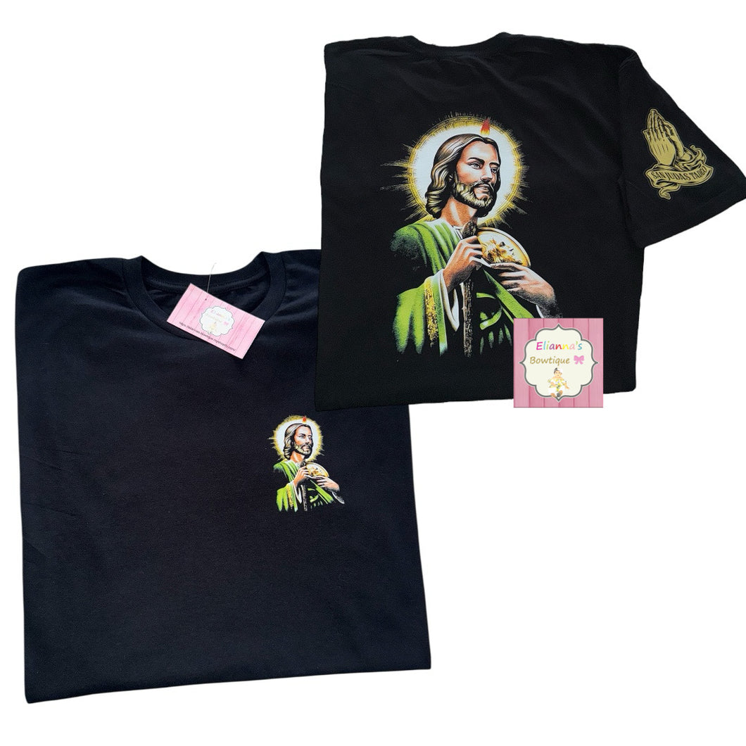 San Judas Tadeo shirt front and back/San Juditas