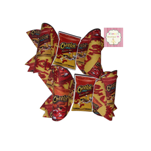 Hot cheetos piggy tails Set bows/pares/vinyl/chongitos