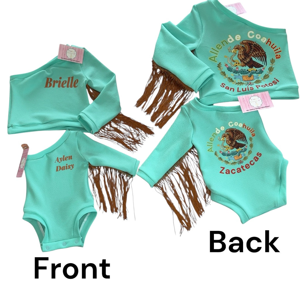 Custom Estados leotard /mexico/one shoulder leotard /