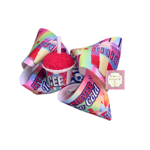 Frozen Icee Hair Bow / moños con vasito - Elianna's Bowtique