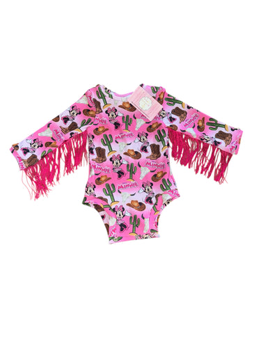 Western Minnie M fringe Leotard /leotardo/western/EXCLUSIVE