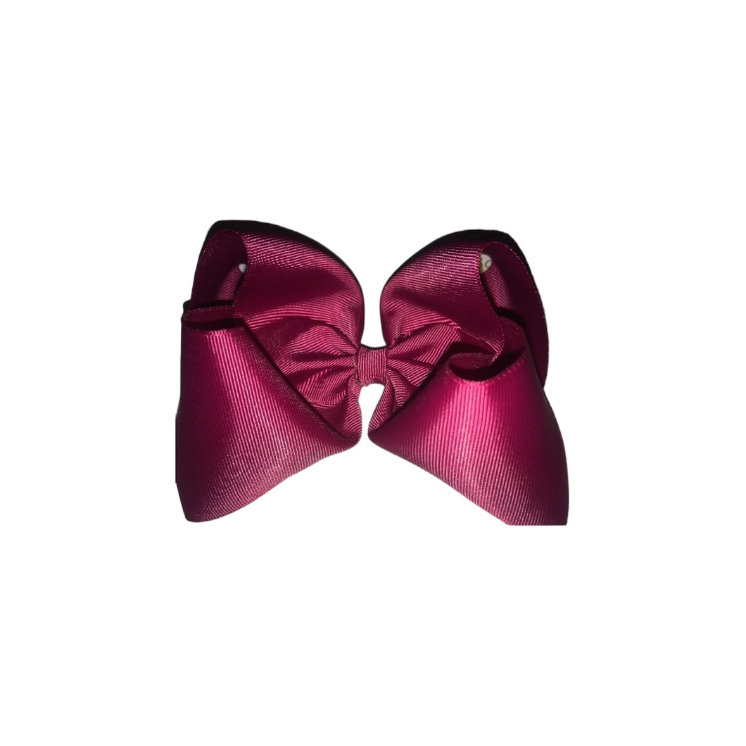 Burgundy solid Hair Bow / moños - Elianna's Bowtique