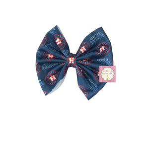 Houston Astros headwrap/clip bow