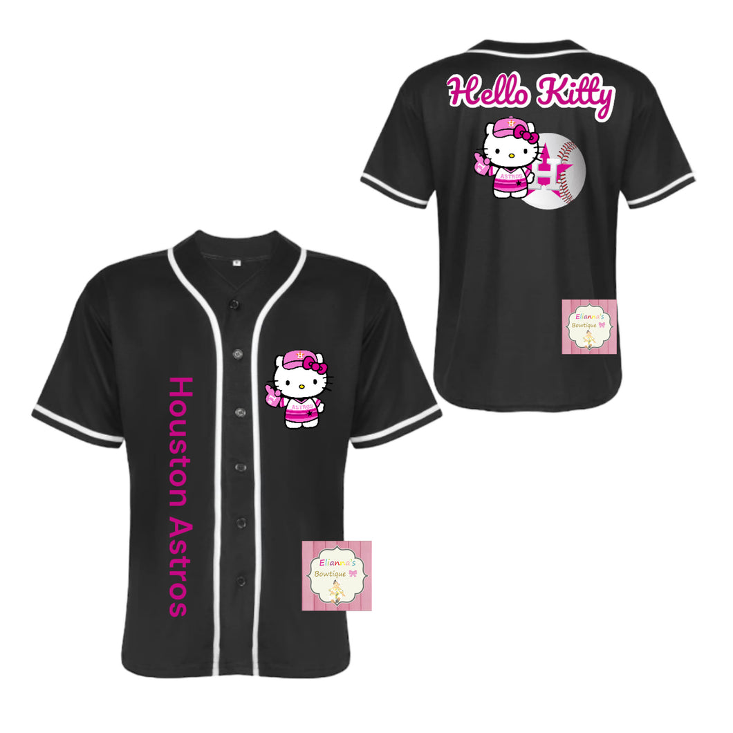 Houston Astros Jersey / pink hello kitty/shirt//adult