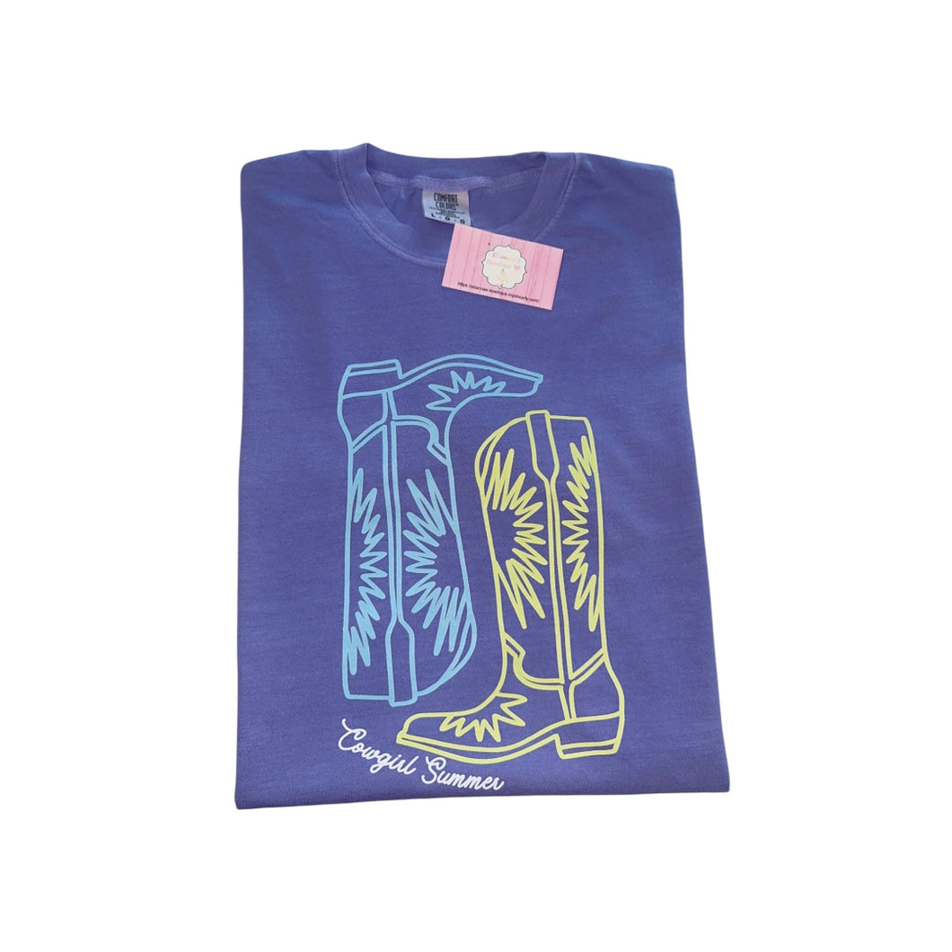 Cowgirl summer shirt / western tee/ comfort colors shirt