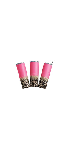 Pink Cheetha tumbler cup/vasos