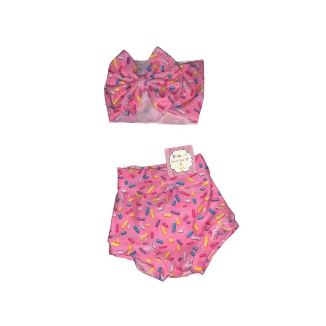 Sprinkles Set headwrap and Bummie /donuts/