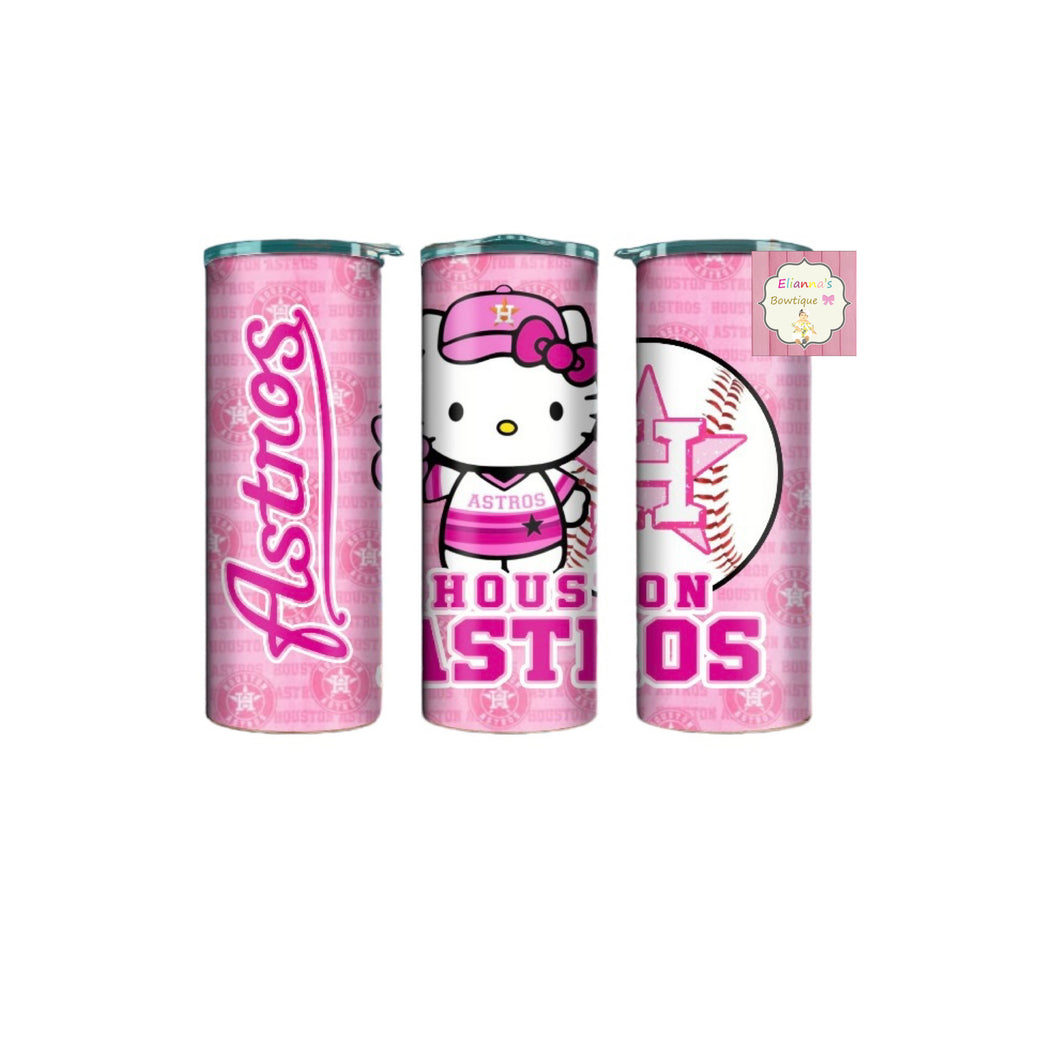 Pink astros tumbler cup/ vasos/hello kitty