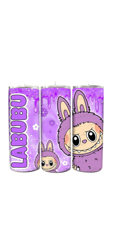 Purple Labubu tumbler cup/ vasos/  labubus