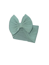 Cargar imagen en el visor de la galería, Baby light sage headwrap/ solid color /