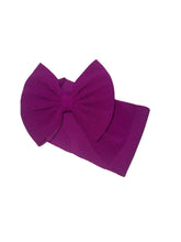 Load image into Gallery viewer, Baby bright purple headwrap/ solid color /