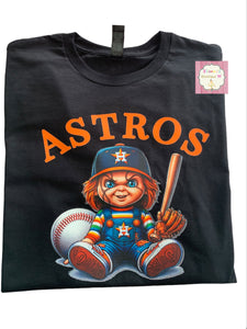 Astros shirt / chucky/ halloween/ kids / adult