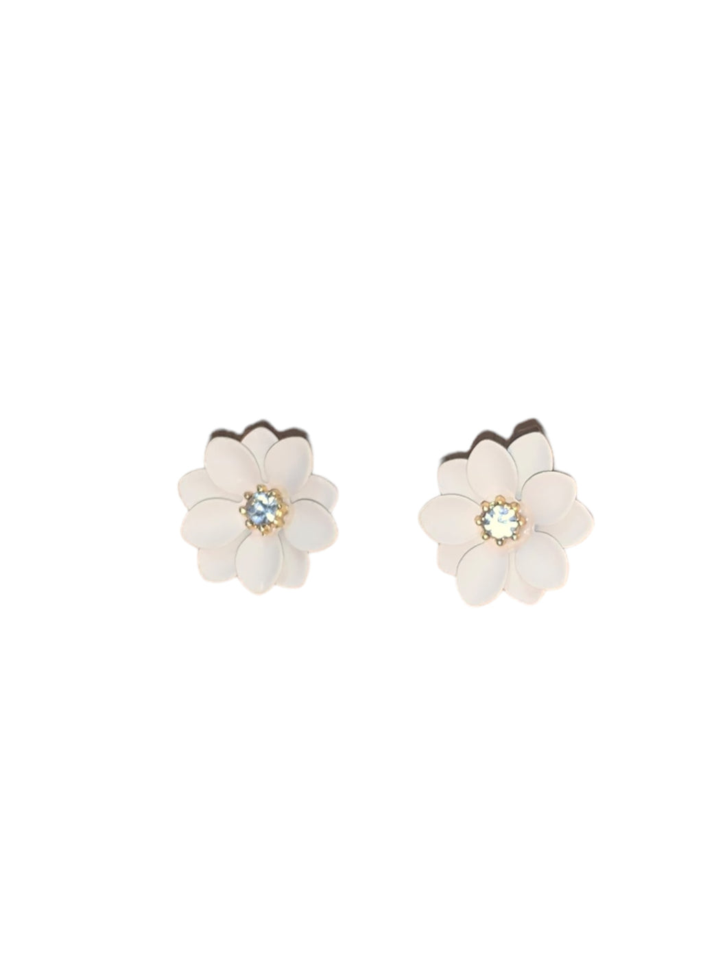 Beige Flowers Earrings / aretes