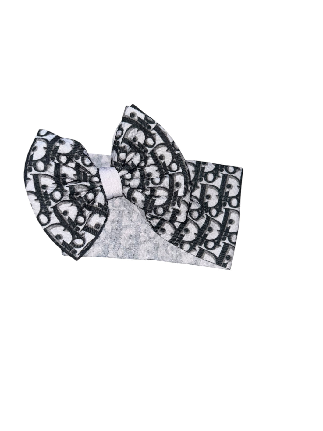 White Boujee headwrap/ clip bow/ headwraps/
