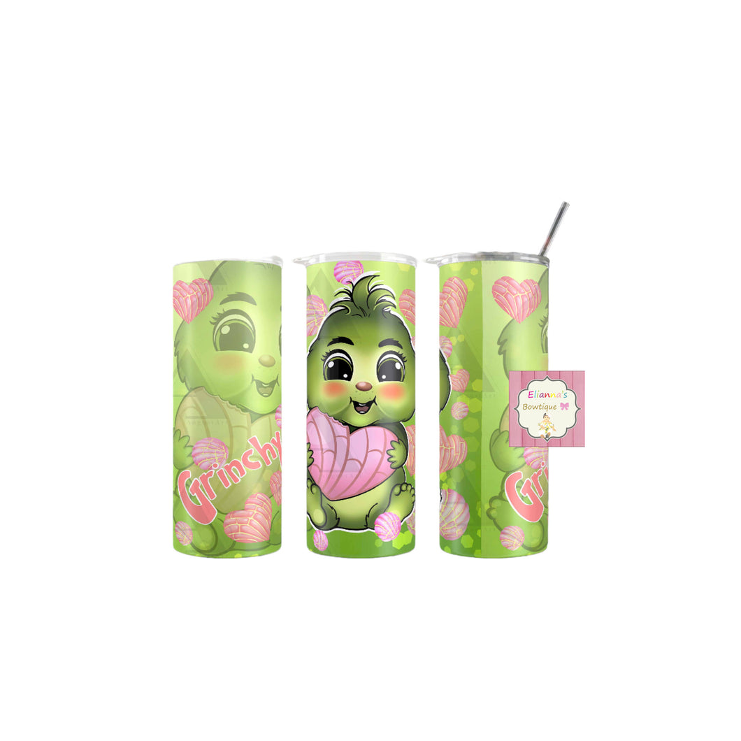 Grinchy before cafecito tumbler cup/vasos/ conchas