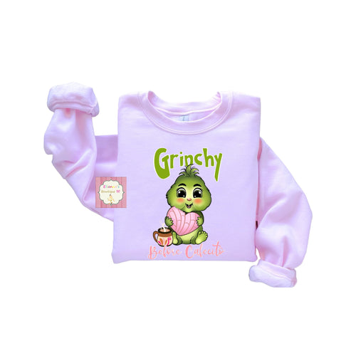 Grinchy before cafecito Crewneck sweatshirt /sueter