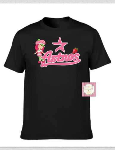 Strawberry shortcake Astros shirt / kids / Adults /astros