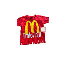 Load image into Gallery viewer, McDonald&#39;s fringe shirt/i&#39;m lovin it/red shirt