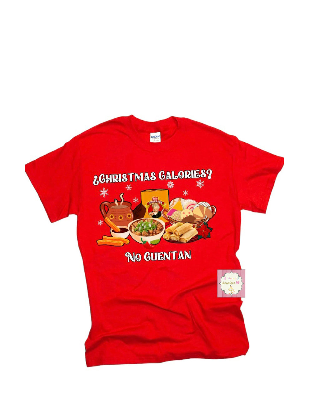 Christmas calories no cuentan shirt/navidad