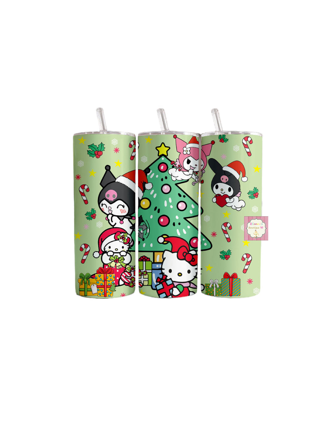 Christmas tumbler cup/ hello kitty tumbler/vasos/ navidad