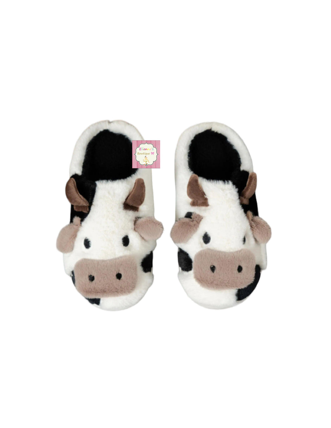 Cow Slippers / black warm slippers/shoes/pantuflas