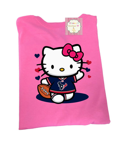 Texans shirt/  hello kitty shirt