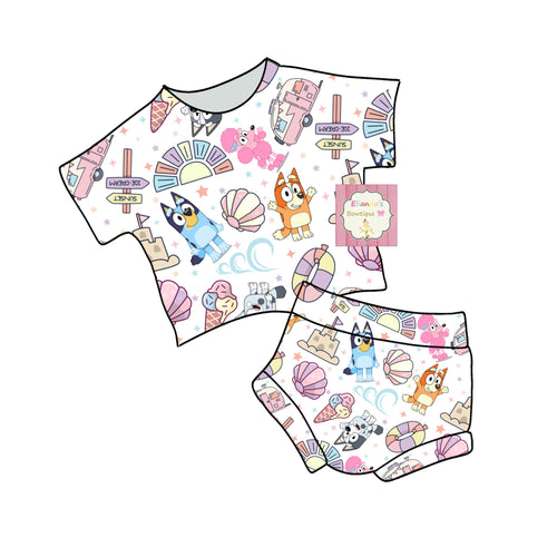 Bluey set Top & bummie/shirt/bingo