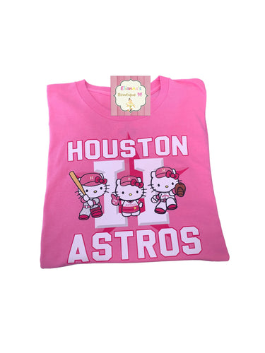 Pink Astros shirt/ hello kitty