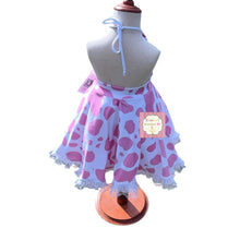 Load image into Gallery viewer, Pink Cow print halter dress/ Vestido/ dress/ vaca/ western dress - Elianna's Bowtique