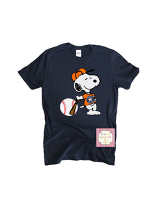 Snoopy  Astros shirt/houston astros/ navy blue