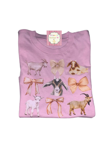 Coquette goat shirt/kids/adult//chiva/rancho