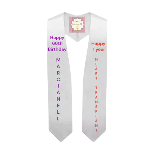 Custom Sash / custom/ any theme/ birthday/ graduation