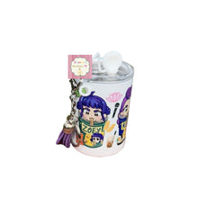 Load image into Gallery viewer, K pop demon hunters mini Keychain tumbler cup/ with straw