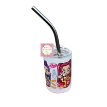 Load image into Gallery viewer, K pop demon hunters mini Keychain tumbler cup/ with straw