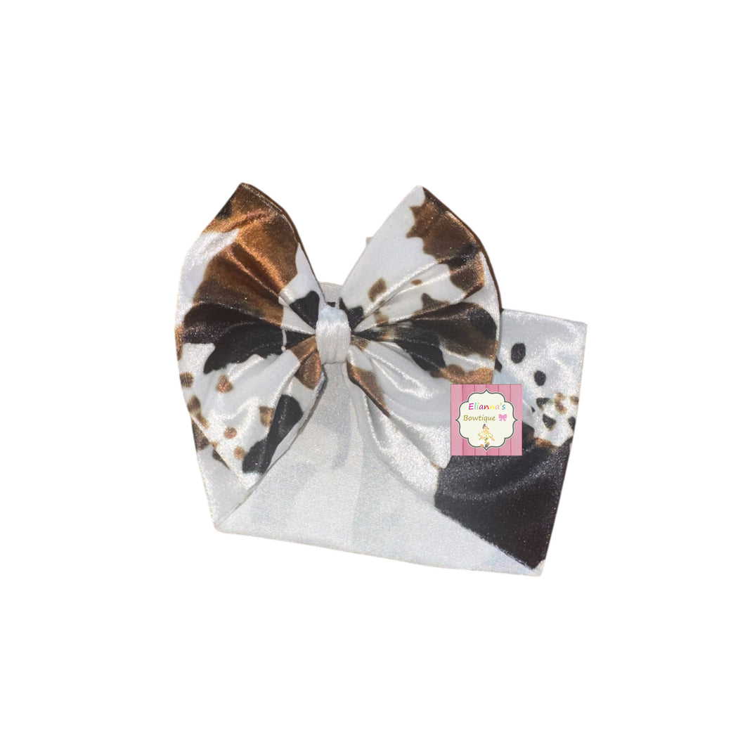 Cowhide headwrap /headband/ cow/western