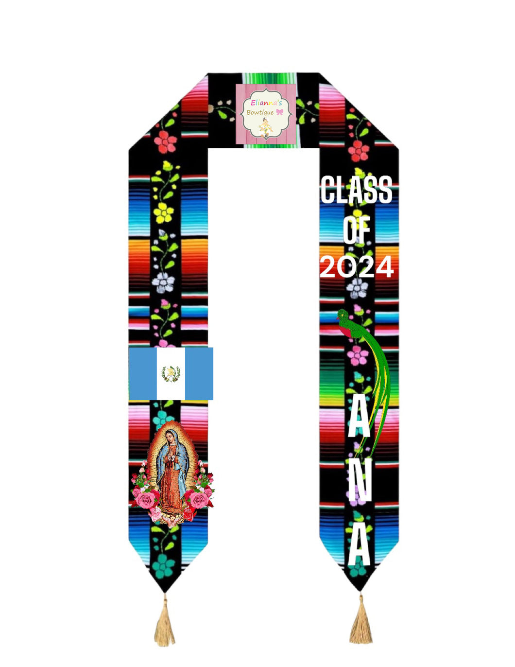 Serape Graduation Sash / custom/ 2024/estados/ flowers